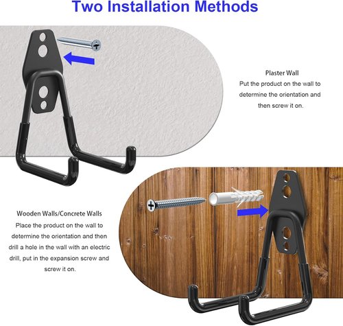 Skiennix Heavy Duty Magnetic Utility Hooks - Anti-Slip Coating for Garage & Storage | 3PCS, 2.59'' Black