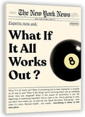 **What If It All Works Out | Black Canvas Wall Art - Inspirational Quotes & Positive Affirmations | 12x18 in**