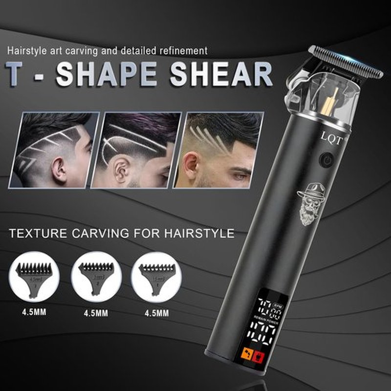 LQT Professional Cordless Hair Clippers for Men - LED Display Hair Trimmer & Beard Trimmer Kit, Rechargeable Hair Cutting Machine with Precision Blades, Gifts for Dad Father's Day, Christmas