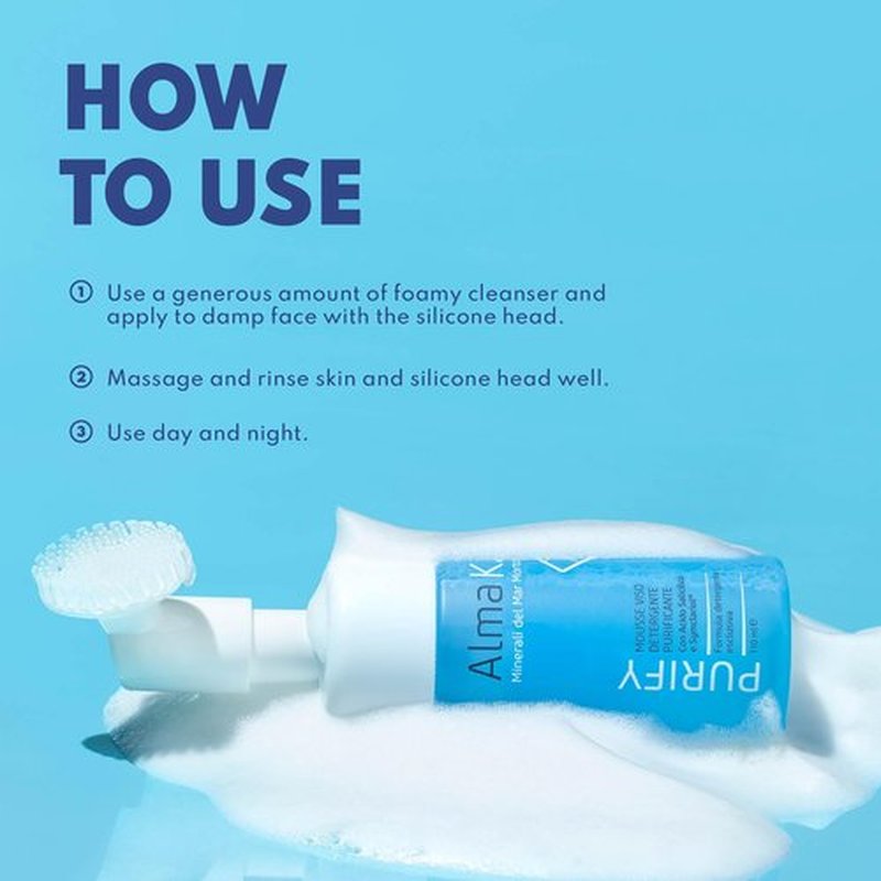 ALMA K Pore Cleansing Foaming Mousse - Gentle Face Cleanser for Women - Hydrating Facial Cleanser with Salicylic Acid - Face Wash for Women - 3.4 oz