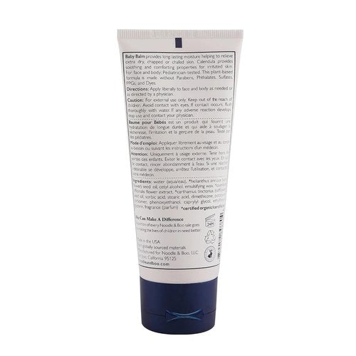 Noodle & Boo Baby Balm for Face and Body, Hypoallergenic and Natural Baby Skin Care with Organic Calendula for Sensitive Skin, Pediatrician and Dermatologist-Tested, Crème Douce, 3.4 Oz