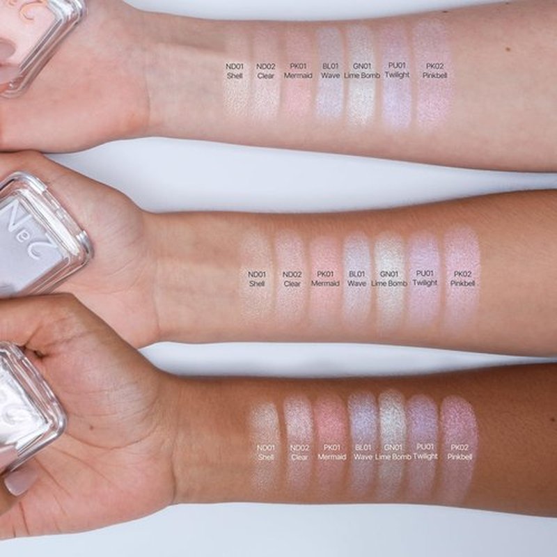 2aN Pure Glash Highlighter PU01 Twilight – Glass-Like Sheen Powder Highlighter for a Natural, Radiant Glow | Buildable, Long-Lasting, Lightweight Formula