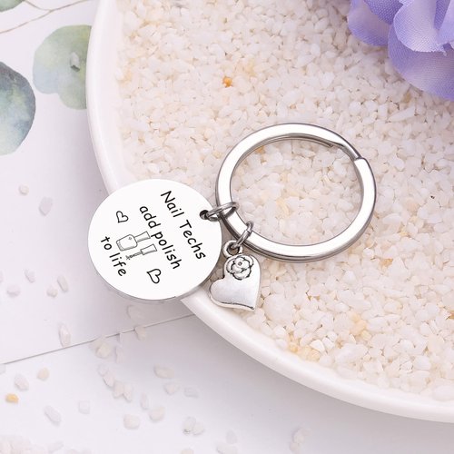 RSZOTW Nail Technician Jewelry Cosmetology Jewelry Manicurist Artist Gift Nail Stylist Gift Nail Tech Keychain