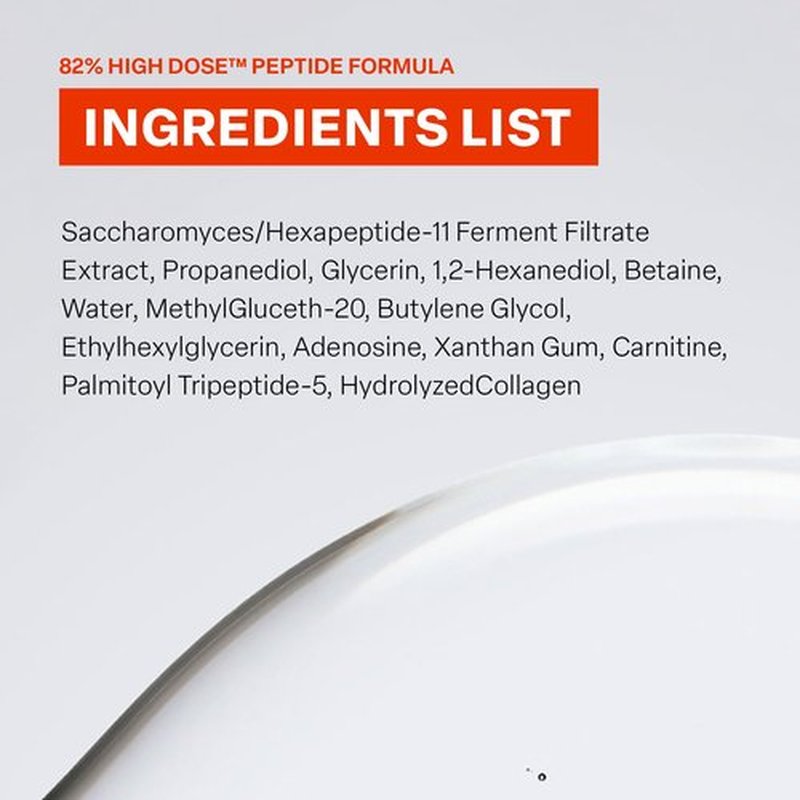 PURCELL 82% High Dose Peptide Formula - Serum with Multicollagen, Peptide for Firmer and Youthful Skin, Light and Gentle Formula, Anti-Aging, 1.01 oz