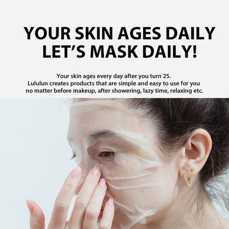 Lululun 5 Pack Japanese Soothing Sheet Mask, Facemask Skincare For Sensitive Skin With Lavender & Wild Thyme, Hydrating Face Masks, Organic Face Mask & Sheet Mask in Japan, ONE NIGHT - Pink Moist