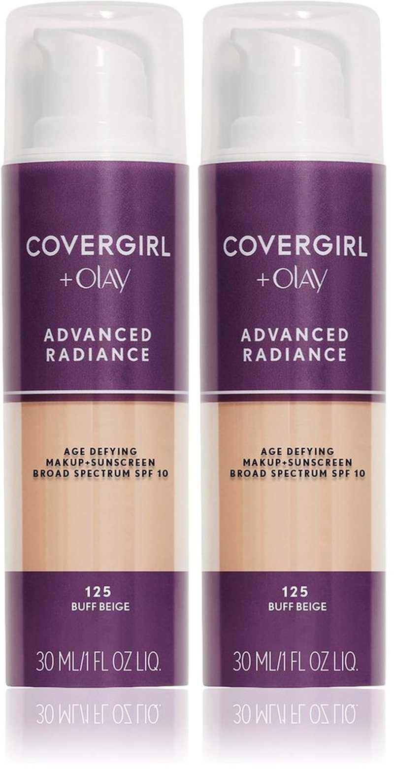 COVERGIRL Advanced Radiance Age-Defying Foundation Makeup, Buff Beige, 1 oz (Packaging May Vary) (Pack of 2)