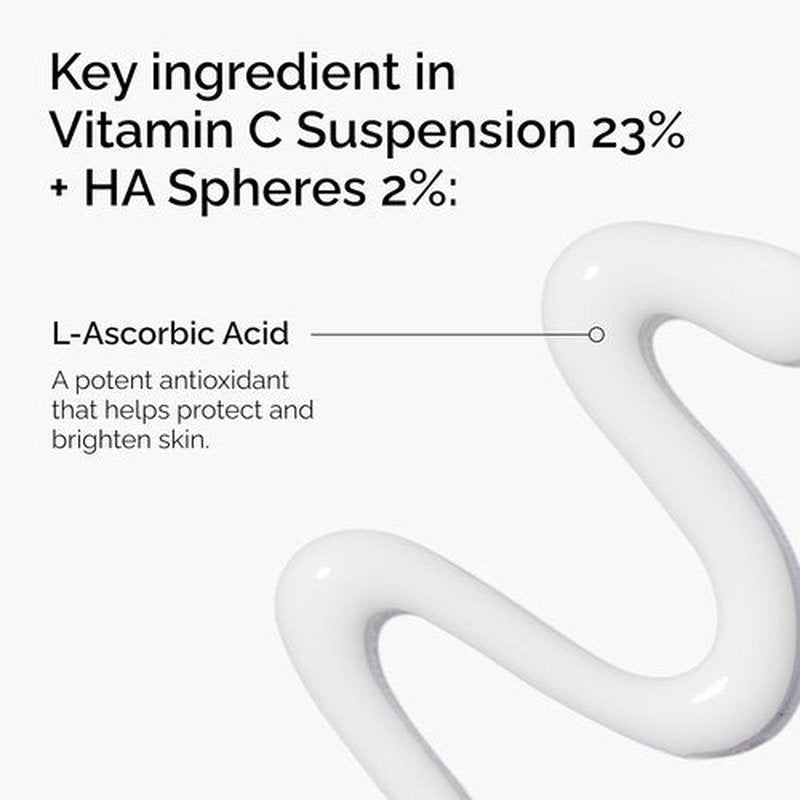 The Ordinary Vitamin C Serum - 23% Pure L-Ascorbic Acid + 2% Hyaluronic Acid Spheres