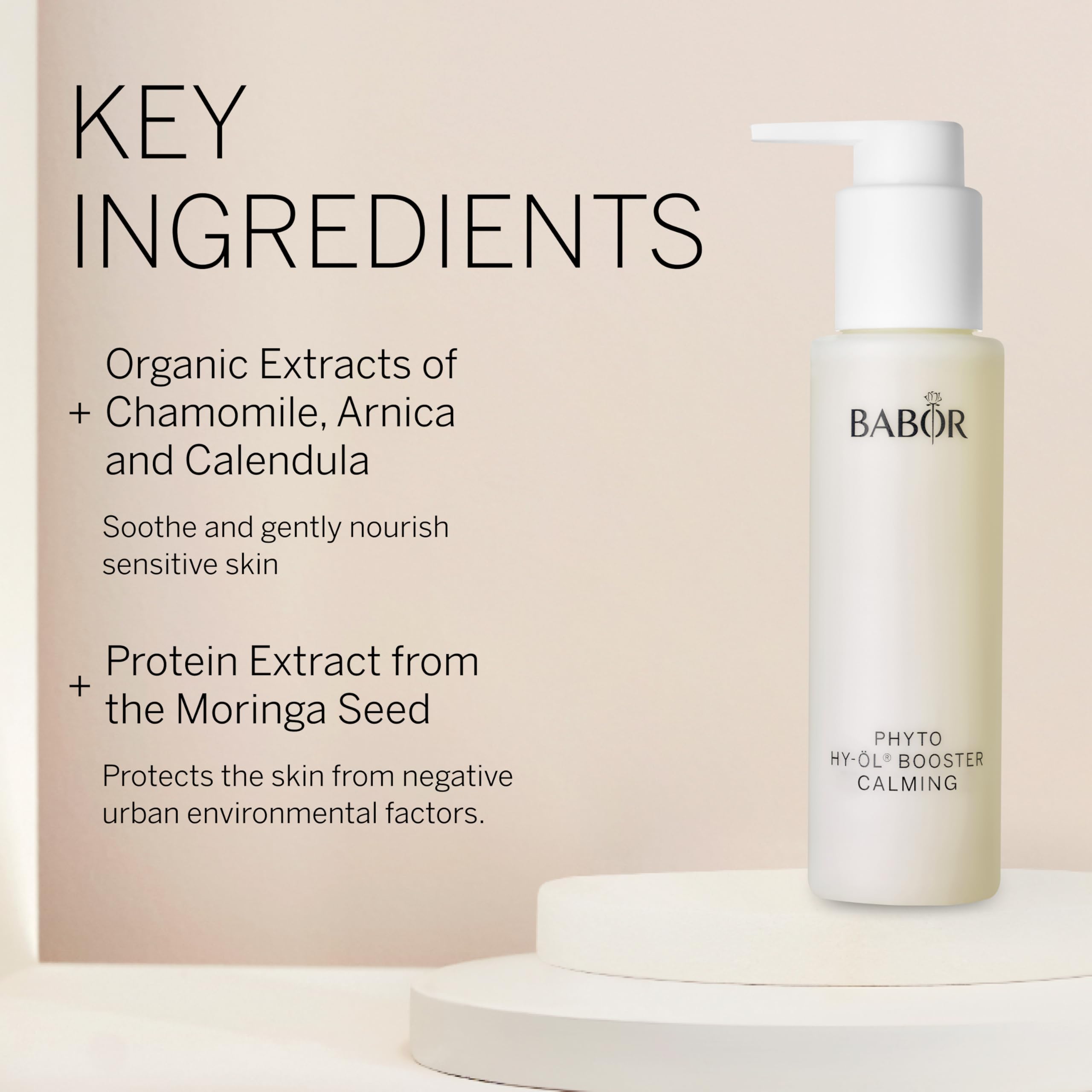 BABOR Phyto HY-OL Booster Calming for Sensitive Skin, Facial Cleanser for Use with Hy Oil, with Lime Blossoms, Vegan Formula, 100 ml