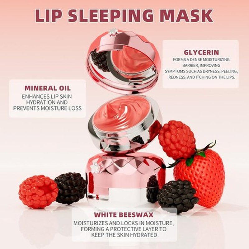Skiennix Lip Sleeping Mask - Overnight Hydration & Repair for Dry Lips | Vegan, Cruelty-Free, Non-Sticky