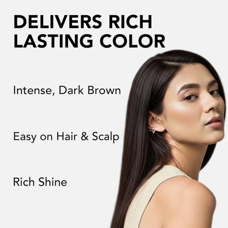 Motions Xpress Permanent Hair Color Shampoo - Dark Brown, 5-Minute Gray Coverage, Ammonia-Free, 0.84 Oz