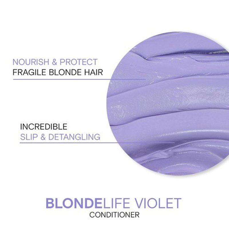 Joico Blonde Life Violet Conditioner - Neutralizes Brassy Tones & Boosts Shine | Sulfate Free with Monoi & Tamanu Oil