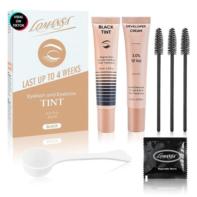 Skiennix Instant Black Eyelash Color Kit - 8ml Easy Application for Natural Results | Ideal for Beginners