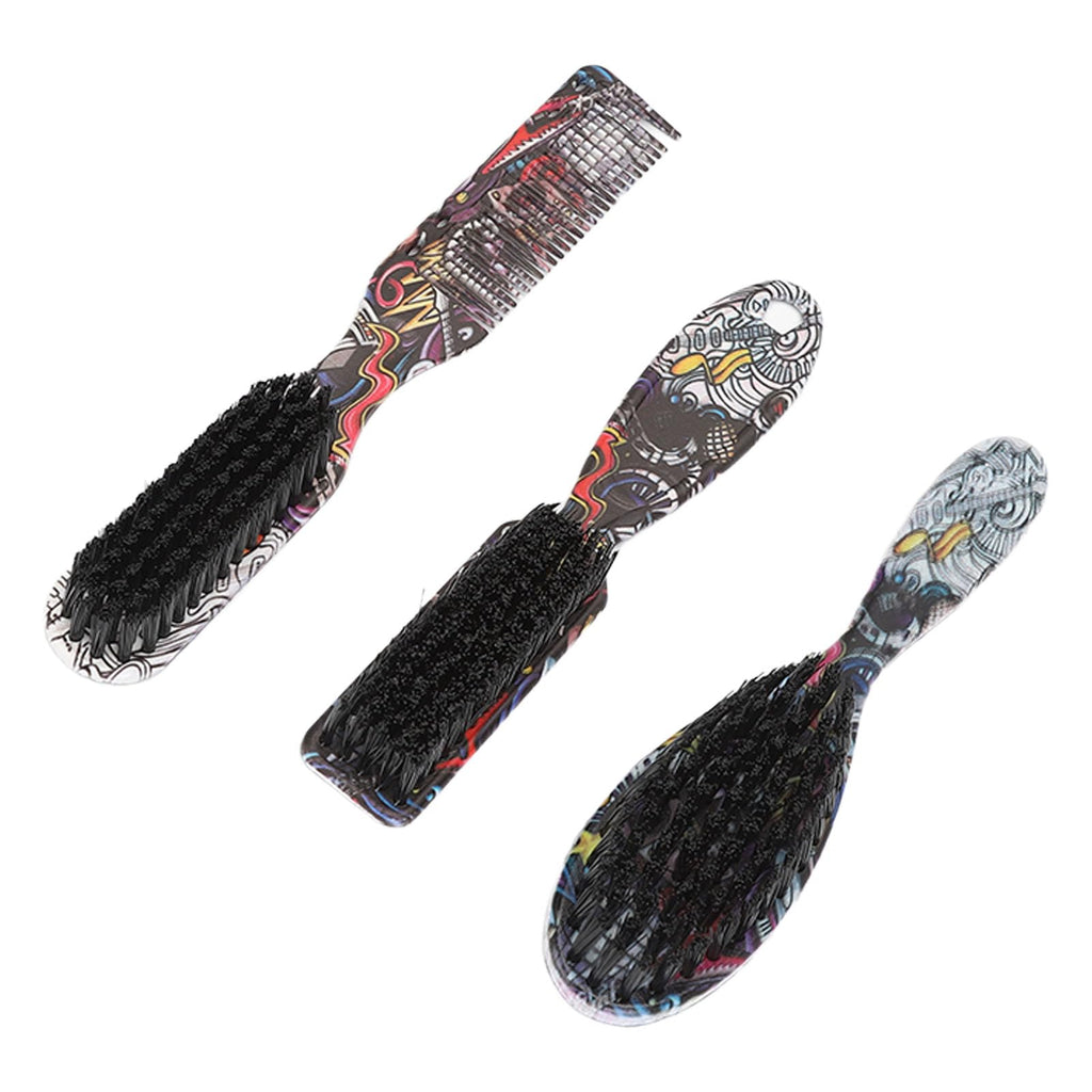 3pcs Men Beard Brush Set 2 in 1 Beard Comb Brush Oil Head Combing Portable Hair Styling Tool