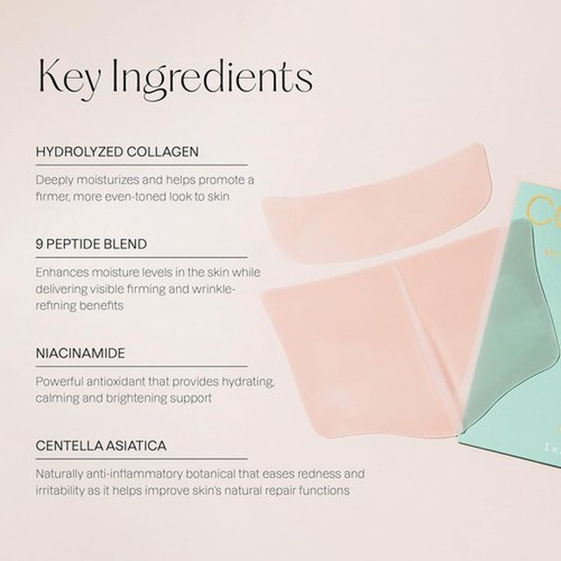Karuna Collagen Neck & Chest Hydrogel Mask - Firming & Hydrating K-Beauty Treatment | 1-Pack for Wrinkles & Sagging Skin