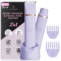 VG VOGCREST Bikini Trimmer for Women: 2-in-1 Painless Body Shaver for Underarm Leg Arm - Portable Travel Friendly Pubic Grooming Kit