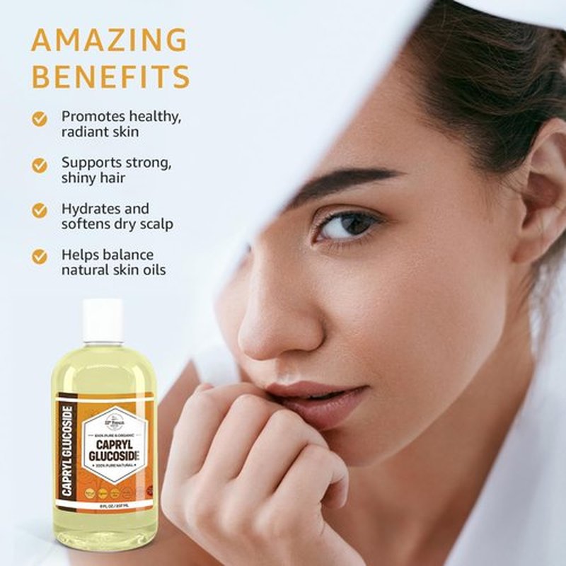 33RD PARALLEL SOAP CO. Capryl Glucoside Liquid Surfactant (16 oz) - Caprylyl Natural, Plant Derived, DIY Skin Care - Facial Cleansers, Body Washes, Shower Gels, Foaming, Body Soap, Shampoos, 16 ounce
