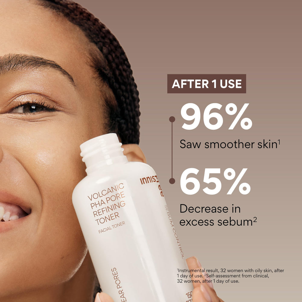 innisfree Volcanic PHA Toner | Korean Skincare with AHA and BHA | Refines Texture, Controls Oil | Exfoliating Face Treatment