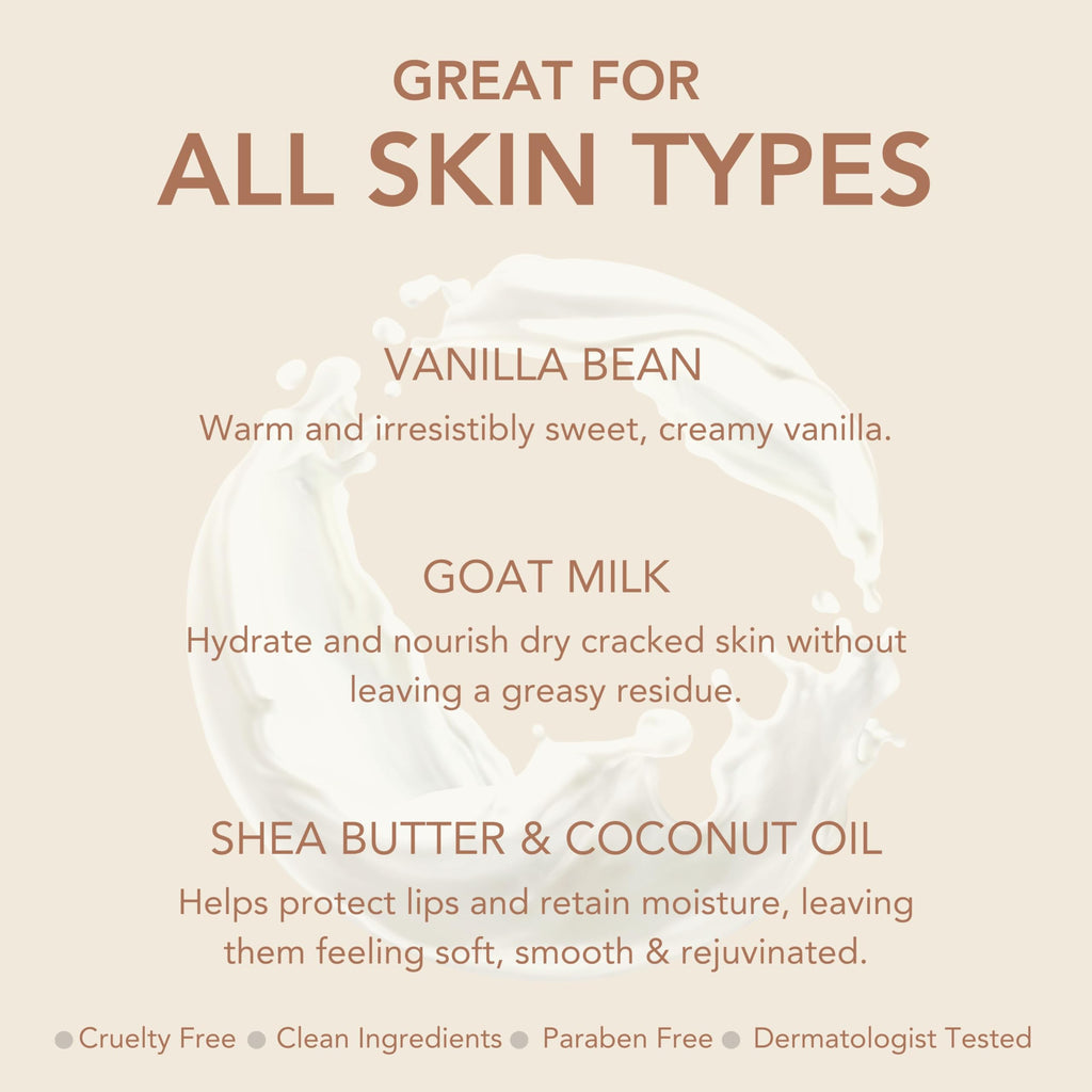 Dionis Goat Butter Overnight Lip Mask & Vanilla Bean Lip Balm Set (Pack of 2)