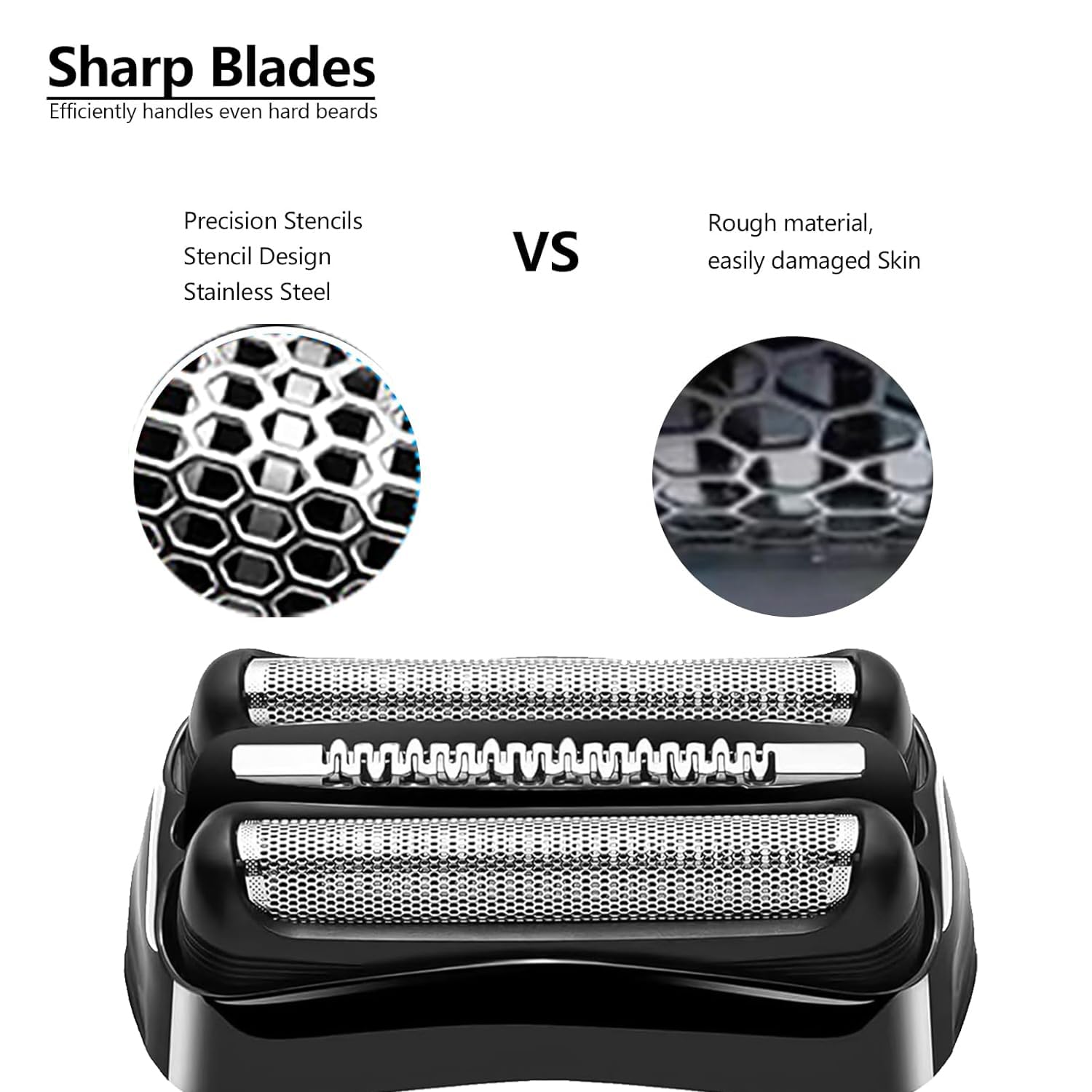 Replacement Head Compatible with Braun Razor,Replacement Blades Compatible with Braun Electric Shavers for Men