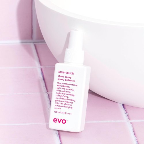 EVO Love Touch Hair Shine Spray - Lightweight Frizz Control & High Gloss for All Hair Types | 3.4 fl oz