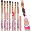 SAVILAND 7-Piece Rose Gold Acrylic Nail Brush Set: Acrylic Brushes for Salon & Home Use - Sizes 4/6/8/10/12/14/16