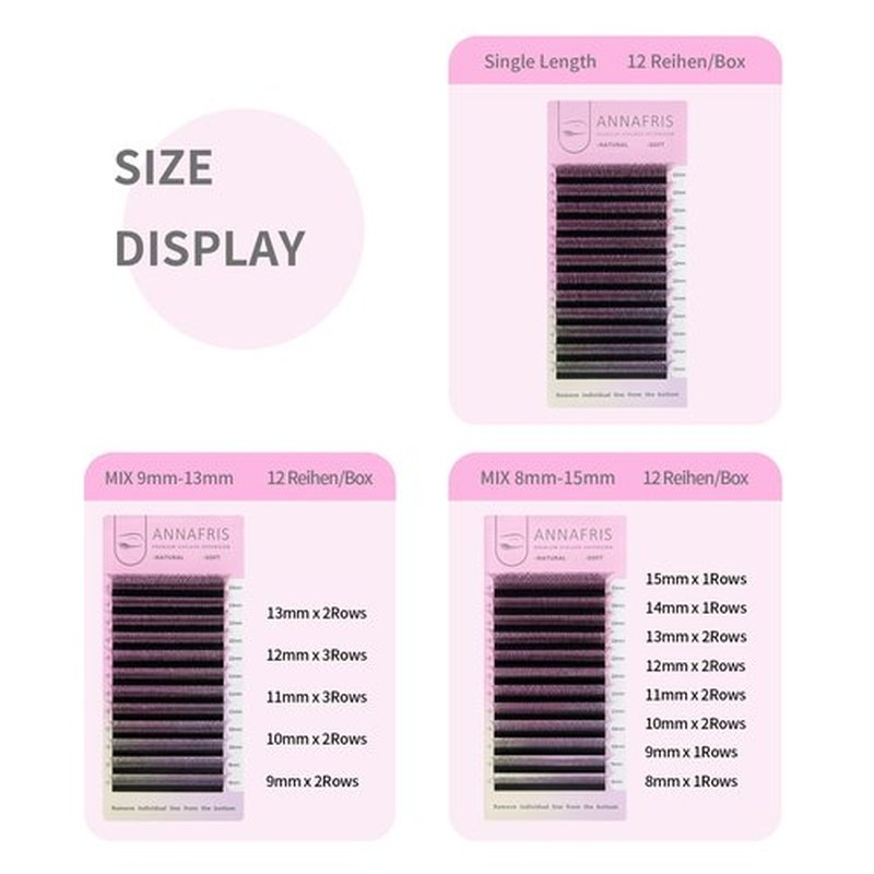 ANNAFRIS 6D Premade Fan W Shape Eyelash Extensions 0.07 D Curl 8-15mm Mix Volume Self Fanning False Lashes Makeup Supplies Professional Use Lash Extension(0.07 D, 8-15mm Mix)