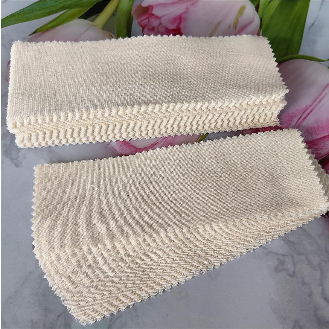 Natural Hair Removal Strips, Body and Facial Muslin Epilating Cotton Cloth Wax Strips, Large Precut Waxing Strips Bulk for Women Men (100 Pack)