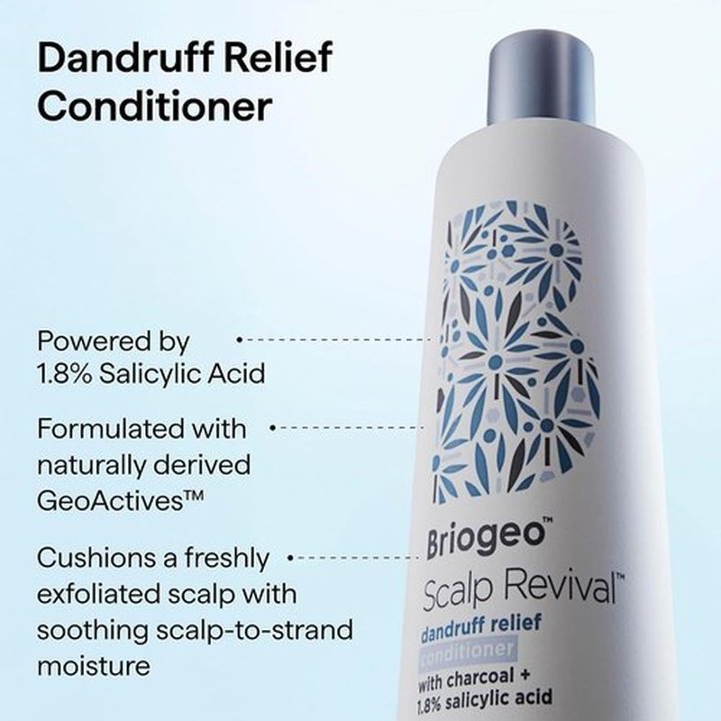 Briogeo Scalp Revival Dandruff Relief Conditioner - Charcoal & 1.8% Salicylic Acid | Color-Safe, Vegan | 8.4 fl oz