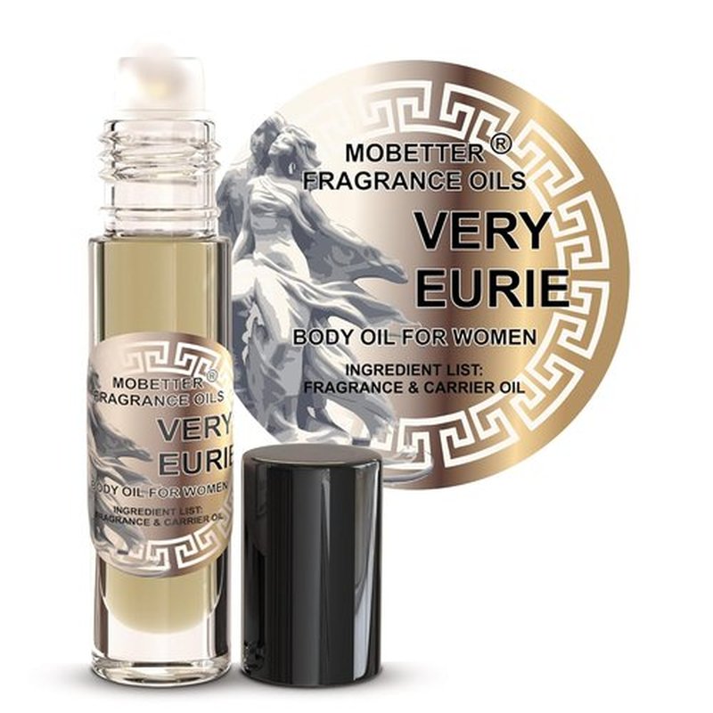 MOBETTER Fragrance Oils - Very Eurie Body Oil for Women | Travel Size 0.33 Oz Roll-On Glass Bottle