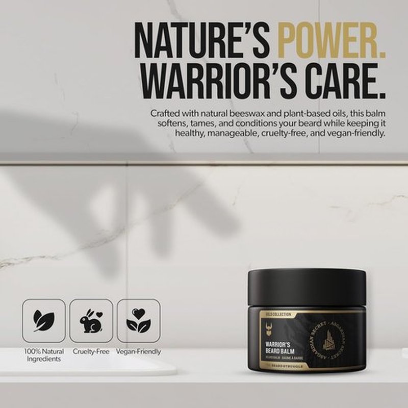 Beard Struggle Warrior’s Beard Balm - Non-Greasy Formula with Cologne-Grade Fragrance | 50g