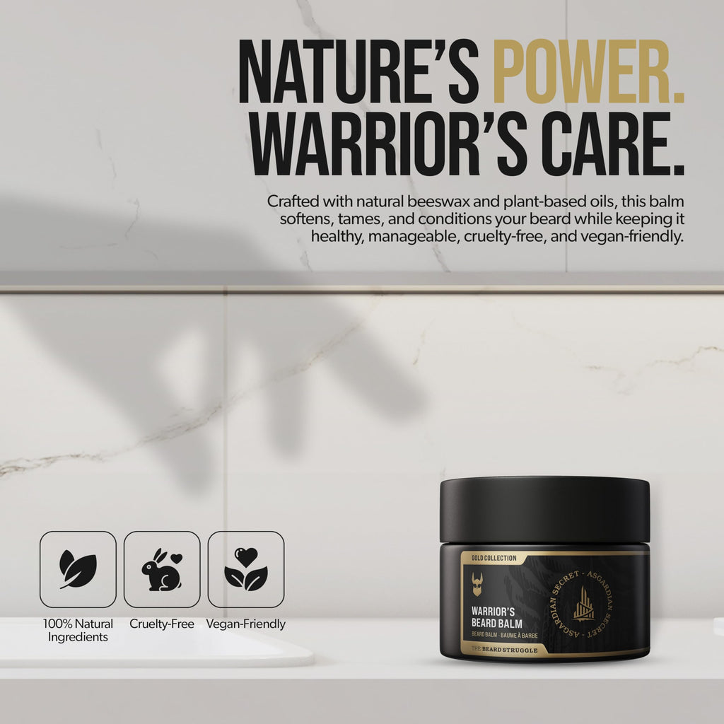 The Beard Struggle - Warrior's Beard Balm - 50g / 1.76 US. oz. Warrior-Glass Jar