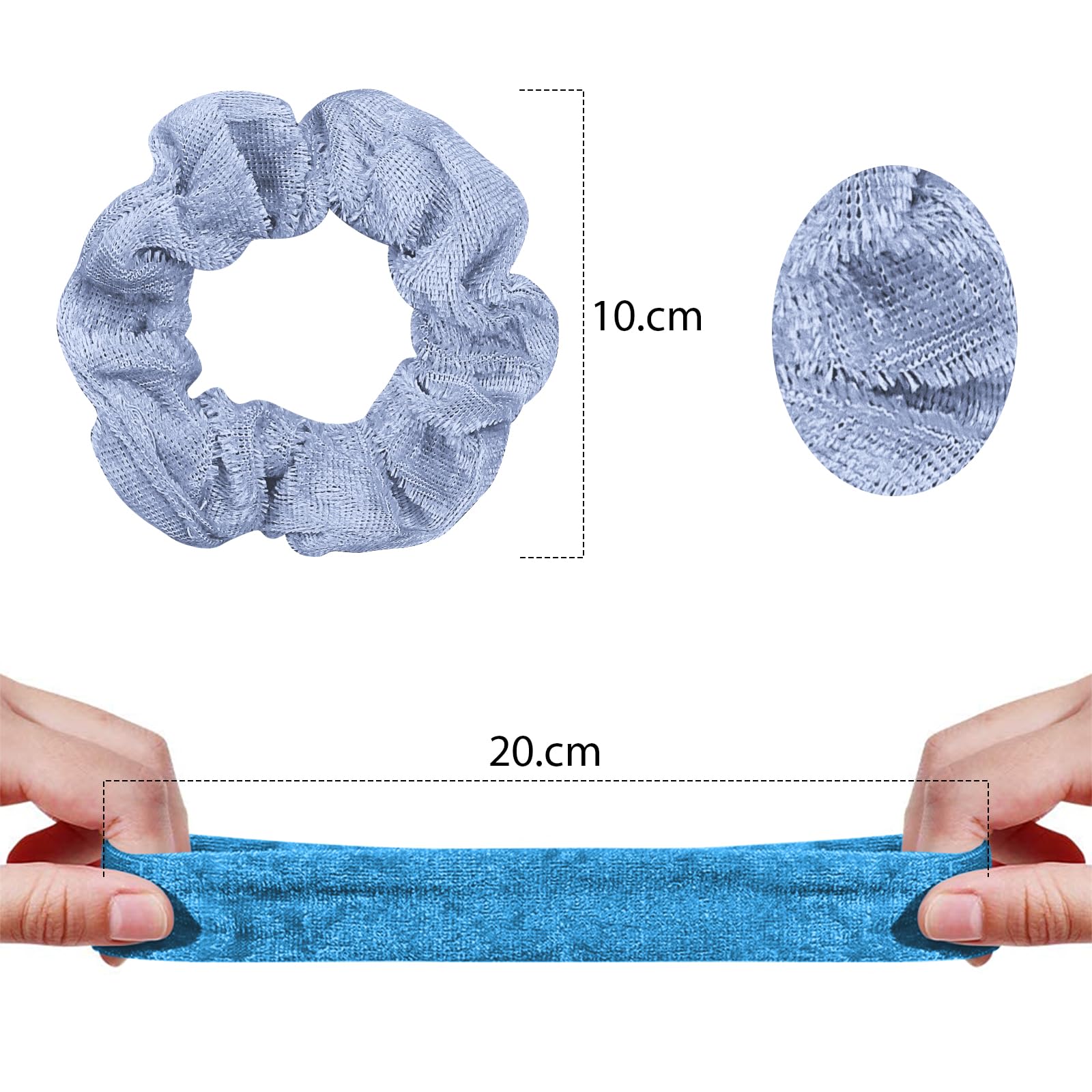 Velvet Scrunchies for Women - 75 Pcs Hair Scrunchies for Girls - No Damage Hair Ties for Thick Thin Hair - Soft Ponytail Holders Bulk Gift for Women