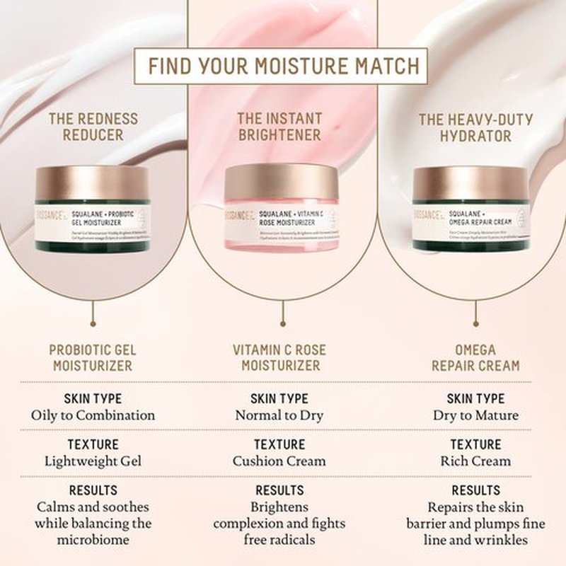 Biossance Squalane + Vitamin C Rose Face Moisturizer – Antioxidant-Rich Day/Night Face Lotion – Hydrates and Smooths Fine Lines – Even Skin Tone & Reduce Discoloration – For Radiant Skin, 1.69 Fl Oz