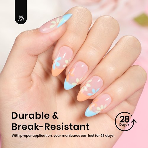Beetles Medium Almond Gel Nail Tips: 288PCS Medium Almond Matte Clear False Acrylic Press on Nails Tips 12 Sizes Pre-shape Full Cover Nail Tips Nail Extension Easy DIY Salon Gifts for Women