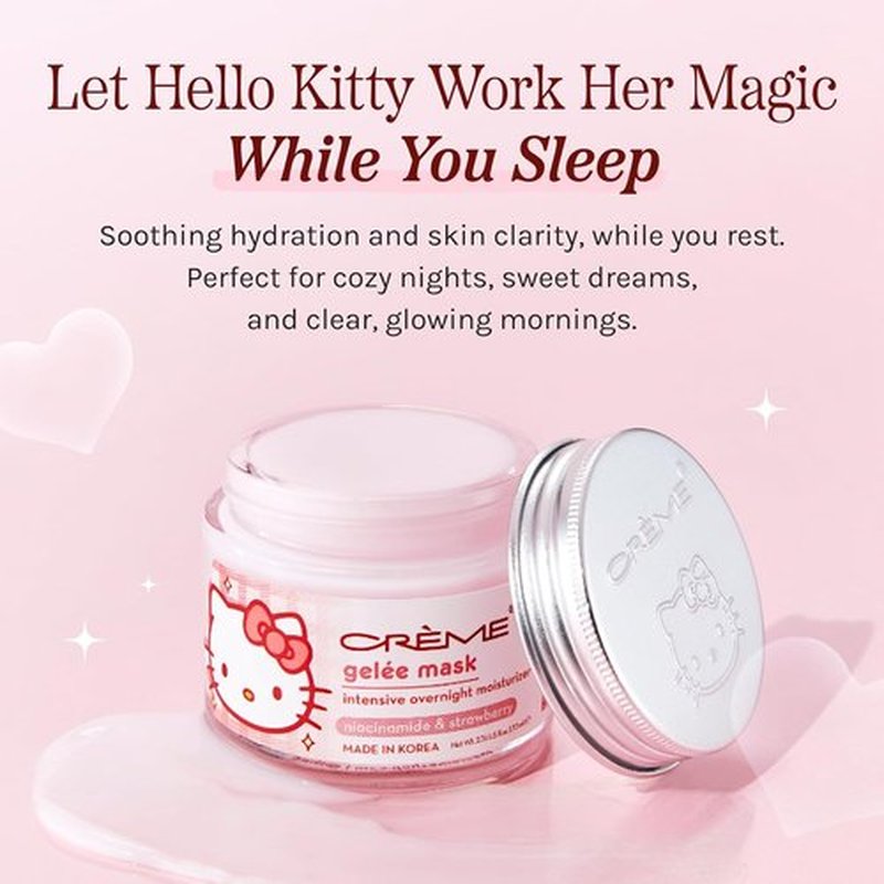 The Crème Shop Hello Kitty Gelée Mask - Klean Beauty™ Hydrating Formula for Radiant Skin