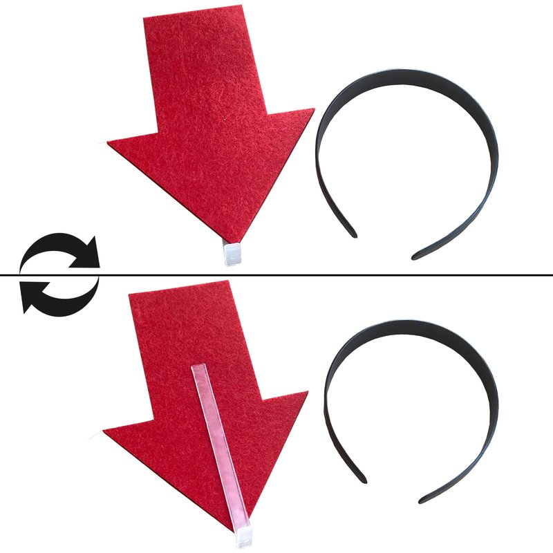 YOOLEETC 2pcs Arrow Headband | New creative symbol headband | Party Festival parade Concert Support group headband(Red Arrow x2, Large)