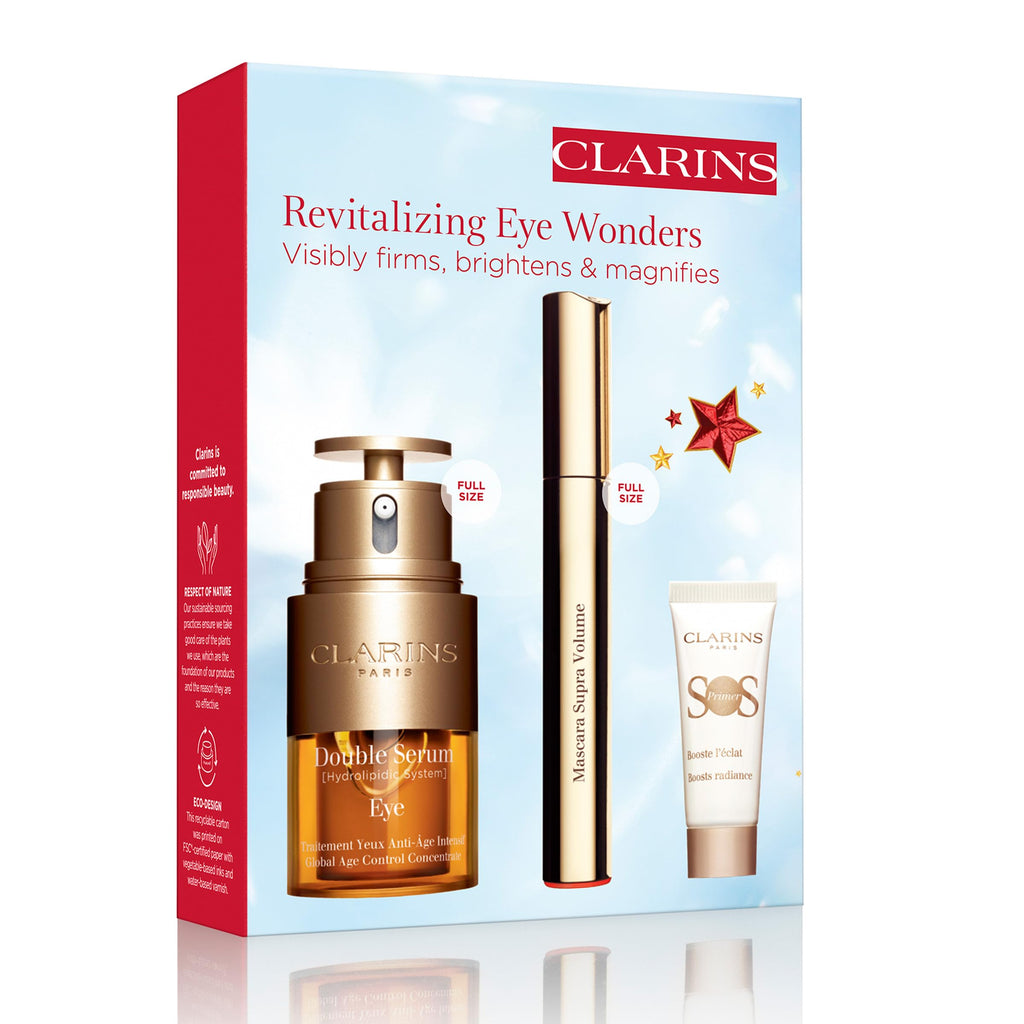 Clarins Double Serum Eye Set | 3-Piece Skincare Gift Set | Limited Edition | $126 Value