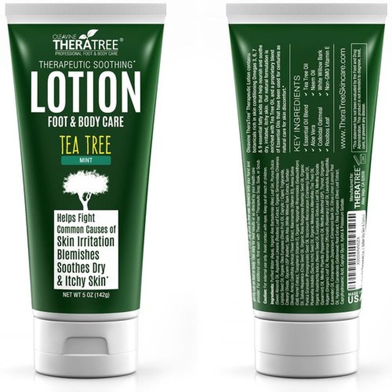 TheraTree Tea Tree Oil Lotion - Soothing Moisturizer with Aloe Vera & Neem Oil for Dry Skin | 5 oz