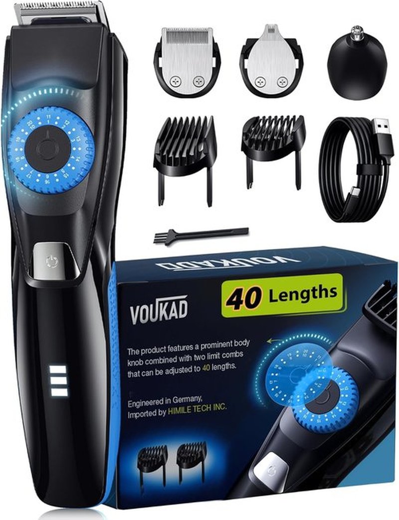 Skiennix Beard Trimmer for Men - 120-Min Cordless Runtime, 0.5mm Precision Dial, IPX7 Waterproof