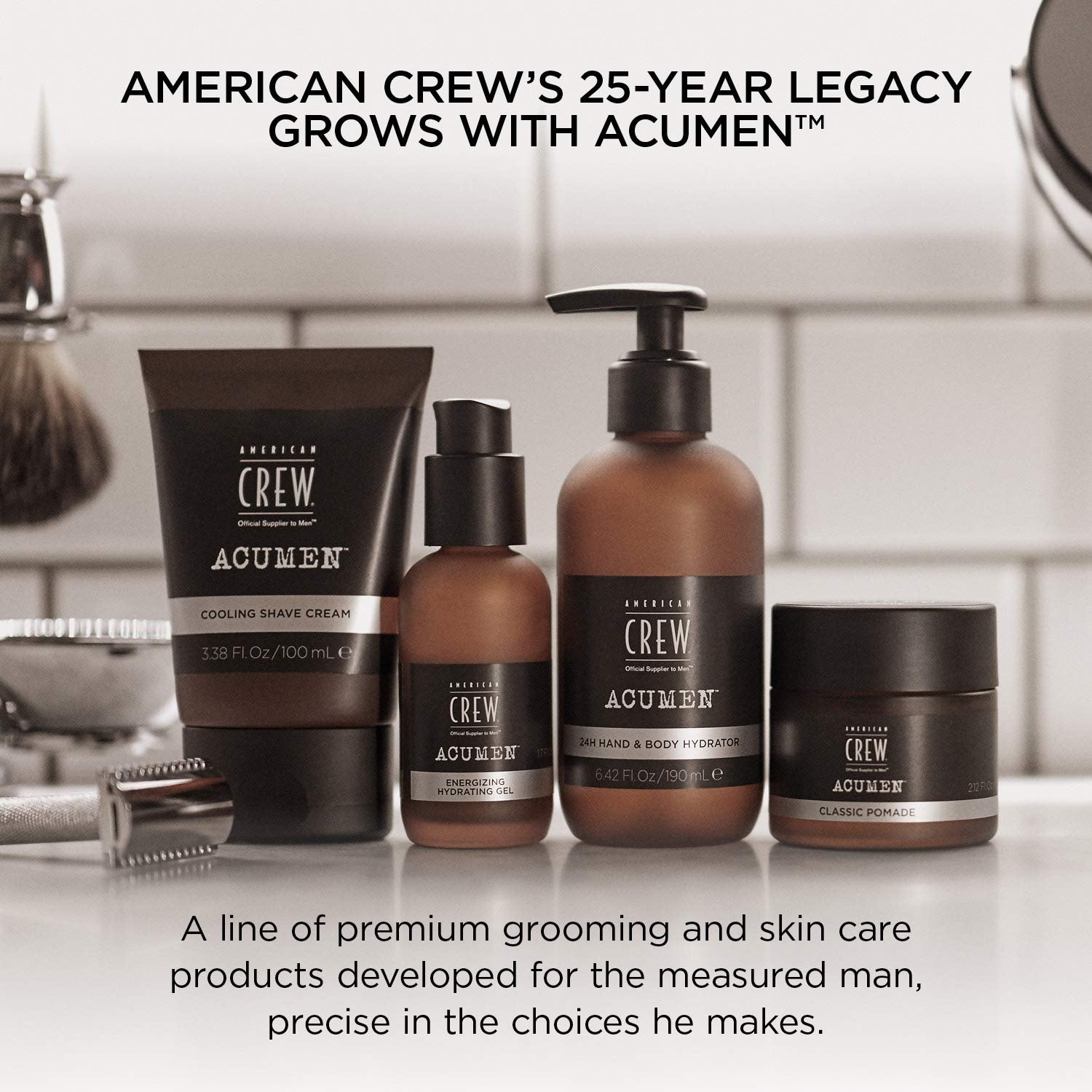 American Crew Men's Exfoliating Face Cleanser, Daily Clay Cleanser, 5.1 Fl Oz