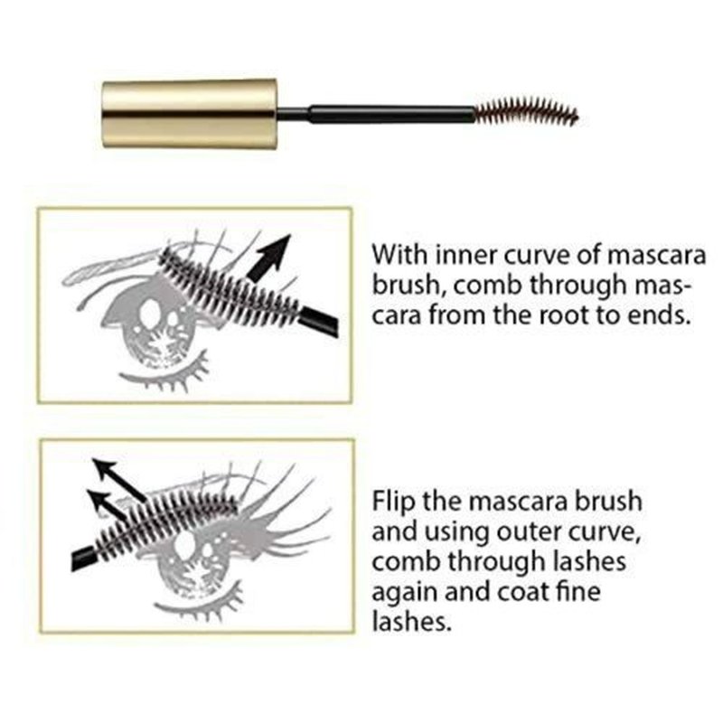 HEROINE MAKE by KISSME Brown Mascara Waterproof with Curvy Brush for Eye Makeup for Women, Mascara Volume & Length Defining Fiber Long-lasting False Eyelash Effect, Made in Japan, 1 EA