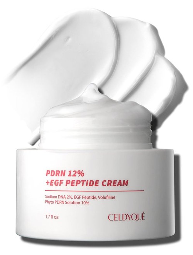 CELDYQUE PDRN 120,000 ppm EGF Peptide Cream – Volufiline & Salmon DNA + 12% Phyto PDRN – Post Microneedling Aftercare Anti-Aging Face Cream w/Niacinamide & Hyaluronic Acid 1.7 oz