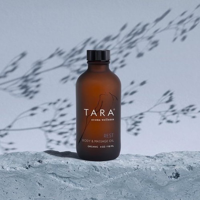 TARA Spa Therapy Body & Massage Oil - Premium Organic Relaxation Blend with Lavender, Chamomile & Sandalwood, 4 oz