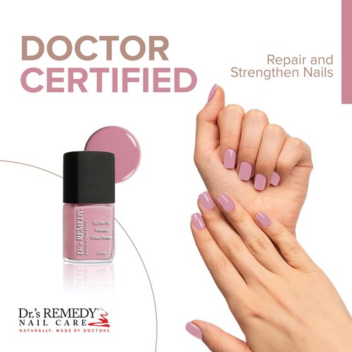 Dr’s Remedy 3 Pack Nail Polish Kit, Think Positive Trio, Non Toxic and Organic All Natural Enriched Nail Strengthener - TOTAL Two-in-One/POSITIVE Pink/HOPEFUL Hot Pink