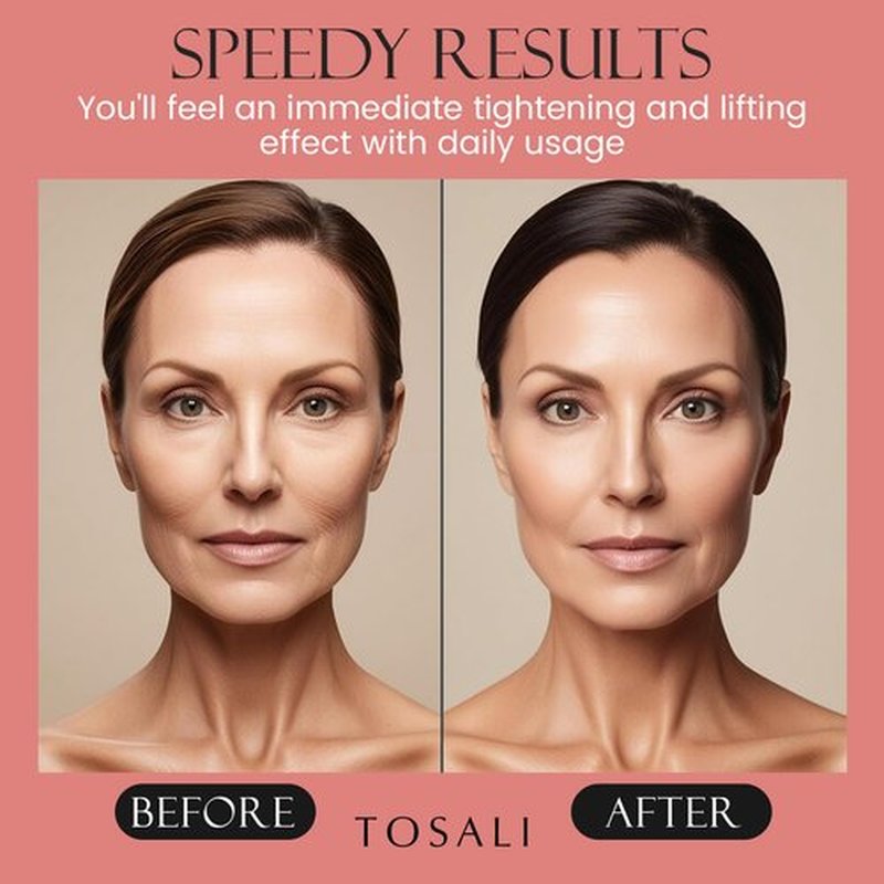 Tosali Deep Wrinkle Serum 1.7 fl oz - Anti Aging Hyaluronic Acid Serum for Face with Vitamin C, Panthenol & Zinc, Hydration for Face, Smooths Skin Texture, Reduces Wrinkles, Plumps Fine Lines