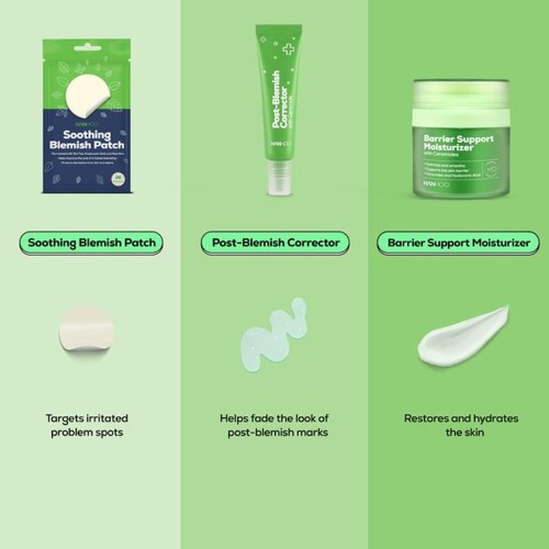 HANHOO Soothing Blemish Patch with Aloe, Madecassic Acid, and Tea Tree Extract | Hydrocolloid Spot Treatment | Calms Pre-stage, Irritated, and Popped Blemishes 216 count