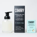Canary Organic Hand Soap Kit (1 Glass Bottle, Reusable Foaming Pump, 14 Soap Slices) Moisturizing, Non Toxic Hand Soap Wash with Coconut Oil | All Natural, Zero Waste | Fir & Sage