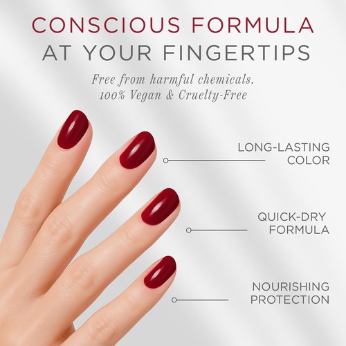 Cote Beauty’s Warm Rich Berry Natural Nail Polish, Luxurious, Creamy Finish, Long Lasting Nail Polish Chip-Resistant, Vegan & Cruelty-Free, Complements All Skin Tones, 0.27 Fl Oz