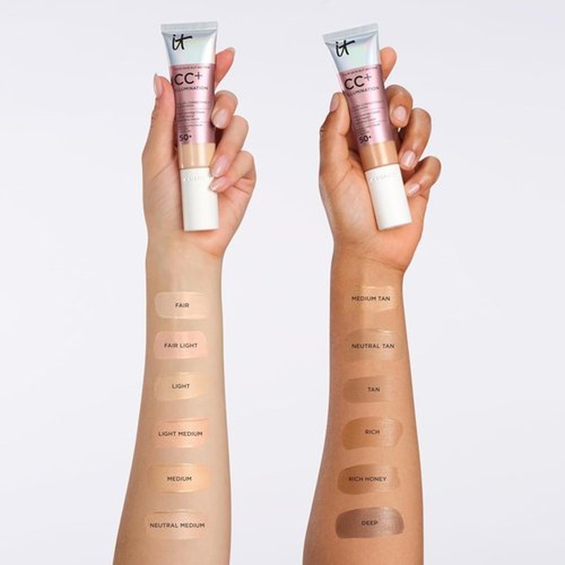 IT Cosmetics CC+ Cream Illumination - Radiant Full Coverage Foundation With SPF 50+ & Anti-Aging Serum | 1.08 fl oz