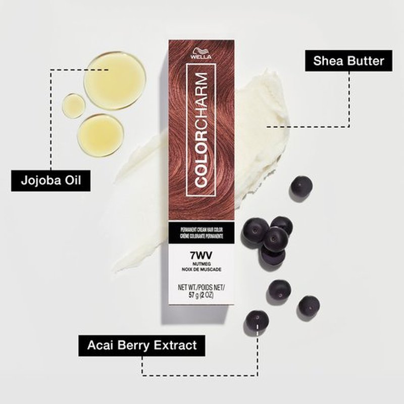COLORCHARM Permanent Cream Hair Color, 7A Medium Smokey Ash Blonde, 2 oz.